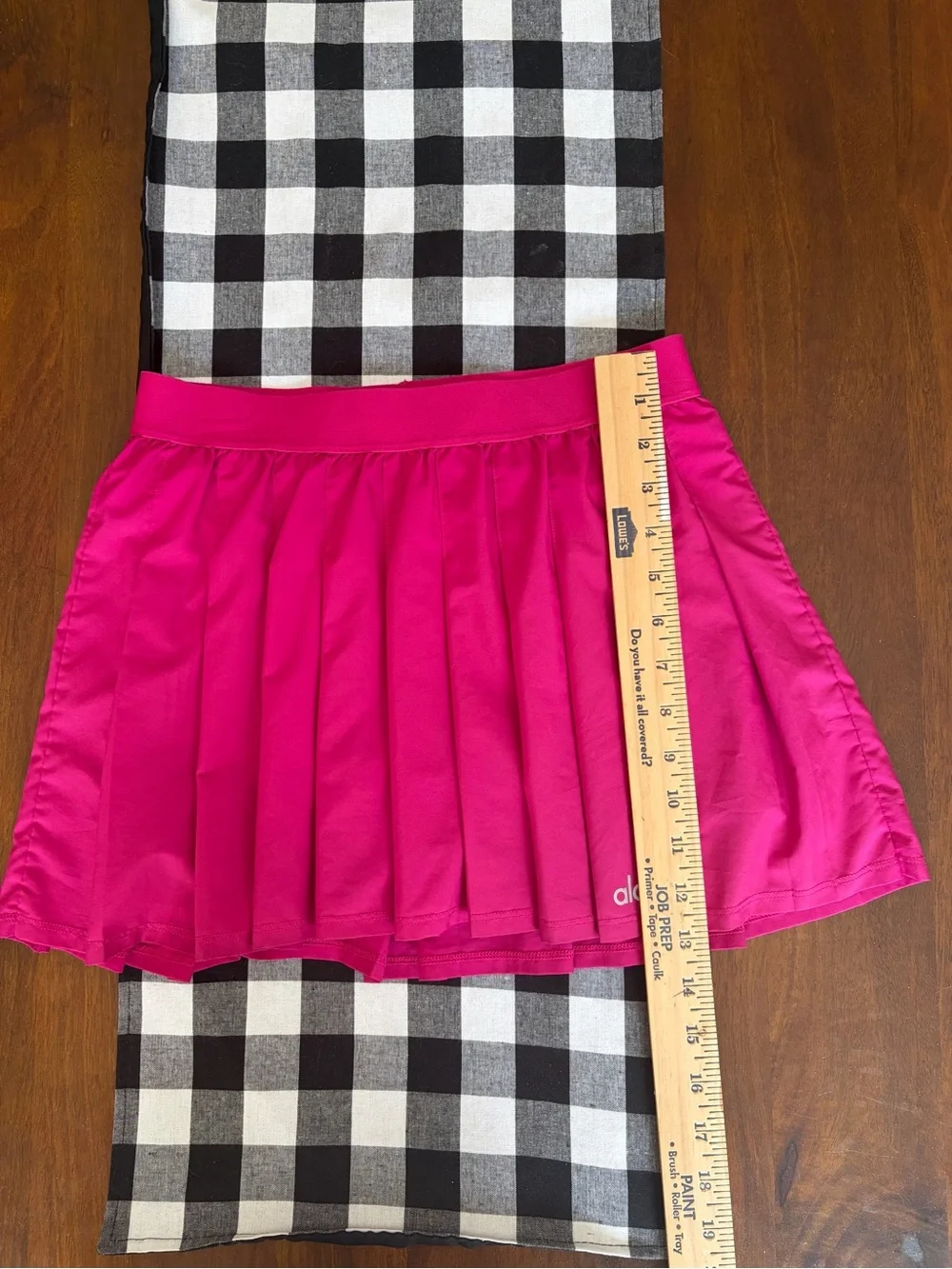 Alo Pink Pleated Varsity Skirt